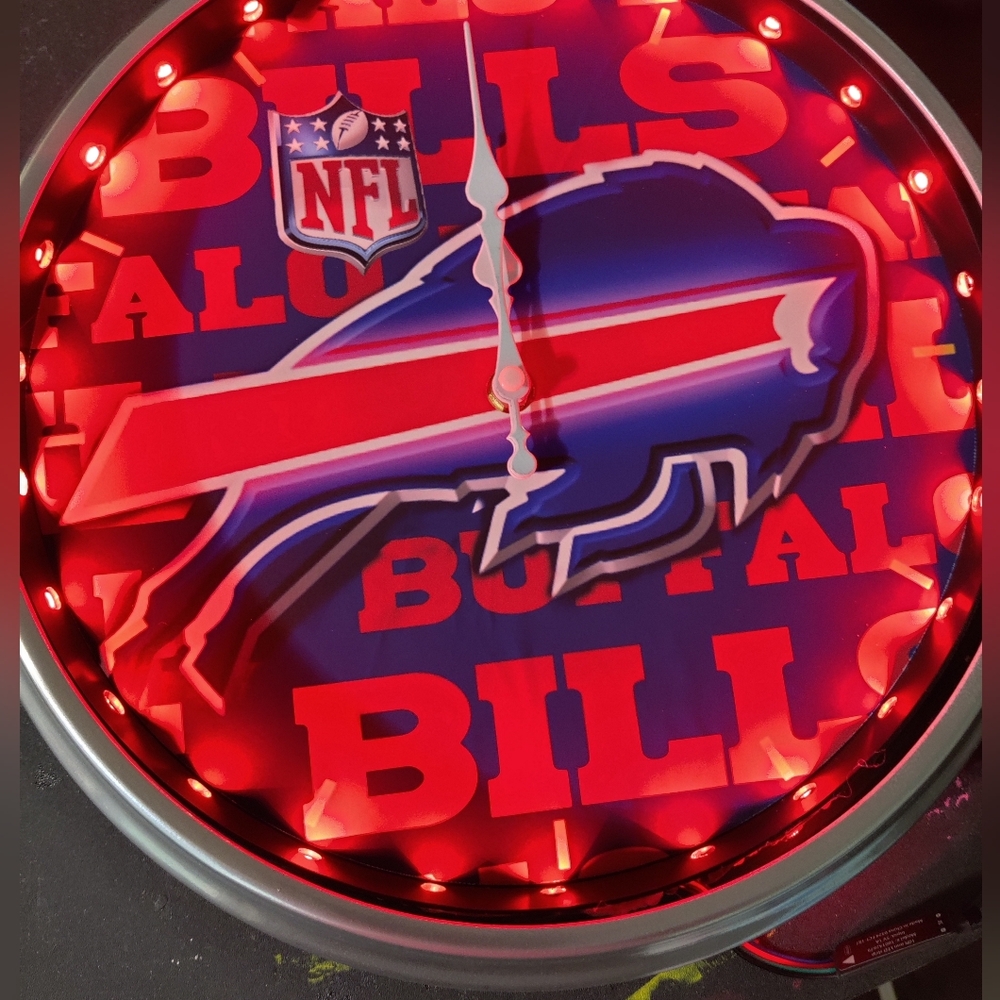Buffalo Bills led 12 inch clock
